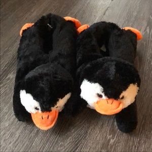 Barely worn penguin slippers size M